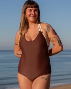 Camryn Reversible One Piece - Black / Walnut