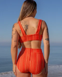 Georgia Bikini Top - Cherry Rib
