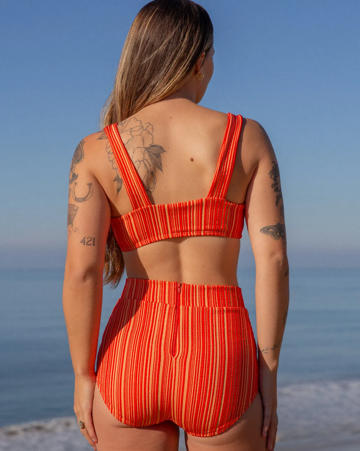Georgia Bikini Top - Cherry Rib