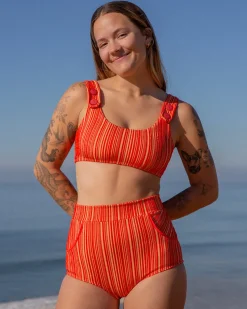 Georgia Bikini Top - Cherry Rib
