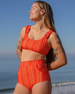 Georgia Bikini Top - Cherry Rib