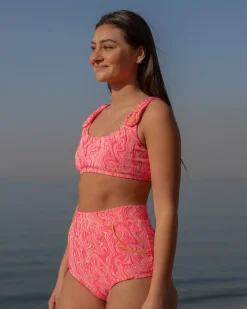 Georgia Bikini Top - Pink Glow