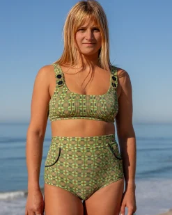 Georgia High Waist Bikini Bottom - Ecuador