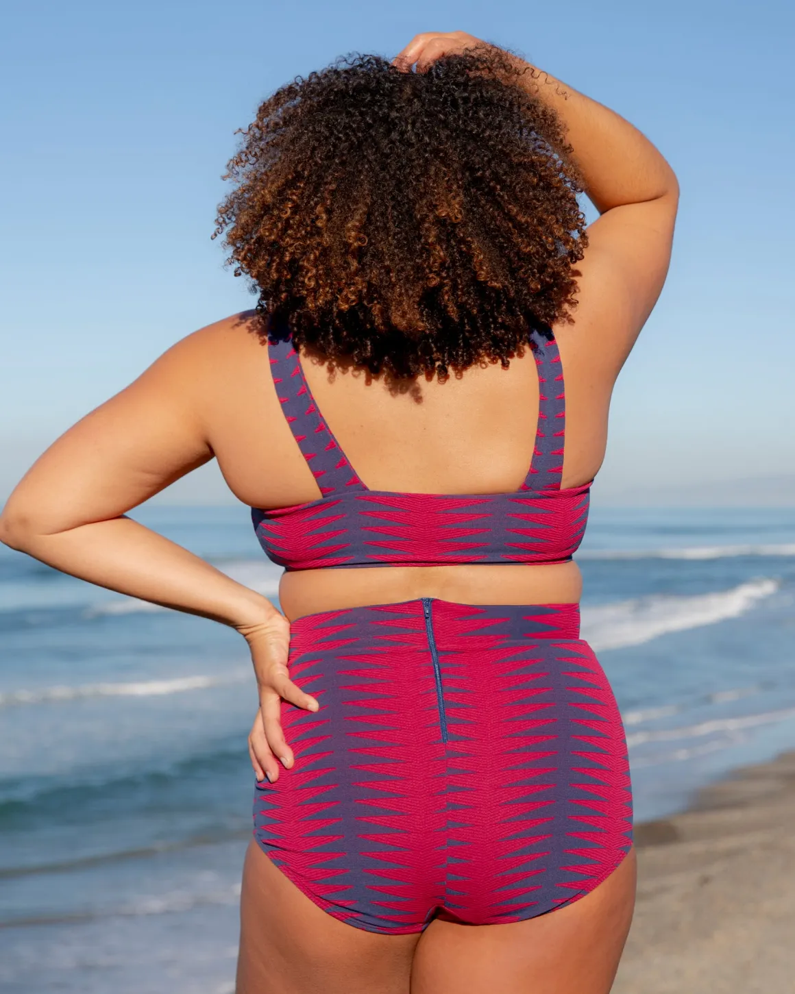 Georgia High Waist Bikini Bottom - Night Plum