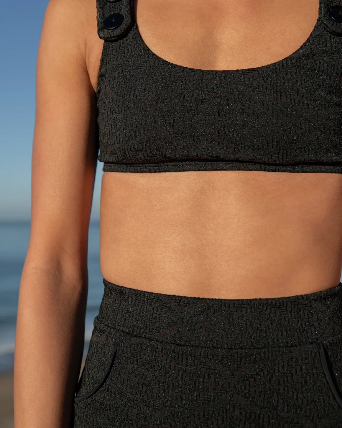 Georgia High Waist Bikini Bottom - Licorice