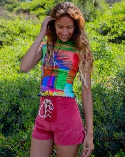 Lulu Shorts - Coral Cord