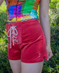 Lulu Shorts - Coral Cord