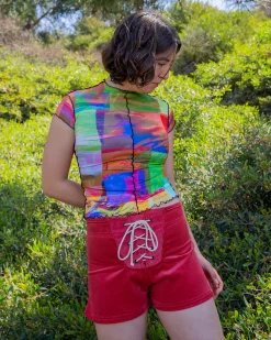 Lulu Shorts - Coral Cord