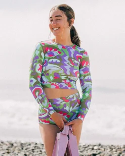 Palomar Crop Top Rashguard - Anis (Boucle)