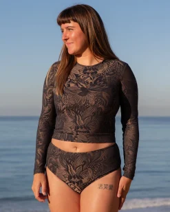 Palomar Crop Top Rashguard - Delfina