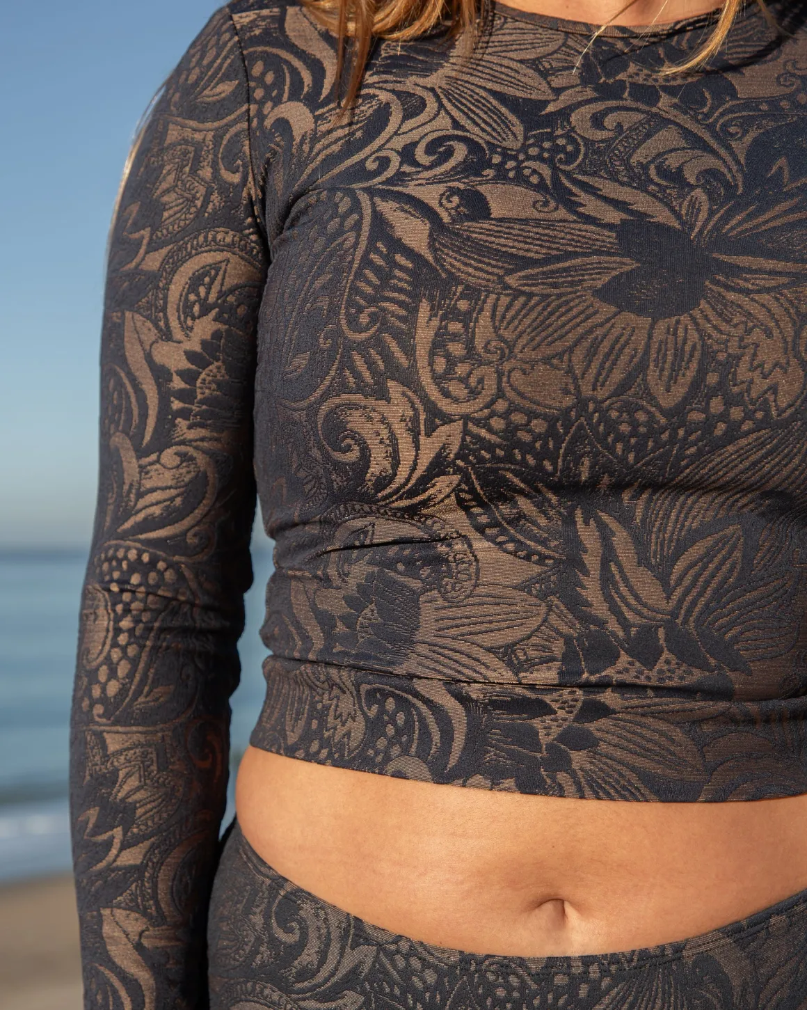 Palomar Crop Top Rashguard - Delfina