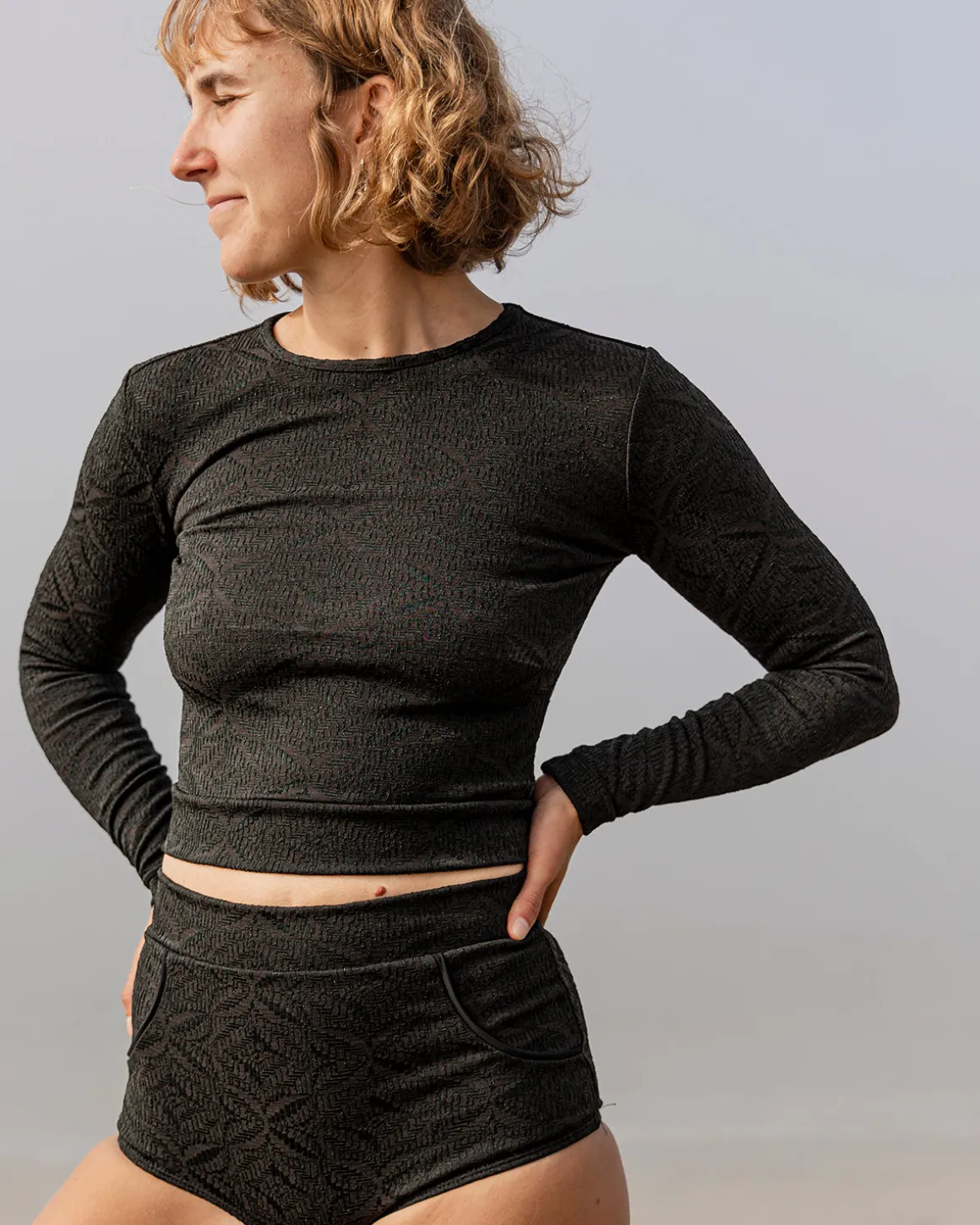 Palomar Crop Top Rashguard - Licorice