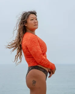 Palomar Crop Top Rashguard - Mandarina