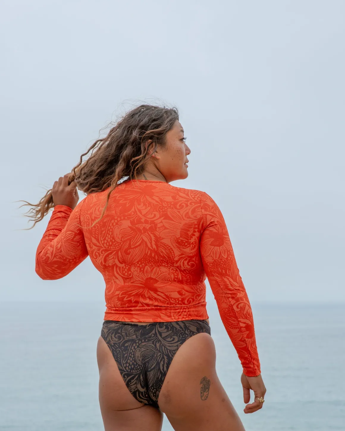 Palomar Crop Top Rashguard - Mandarina