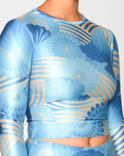 Palomar Crop Top Rashguard - Seaflower