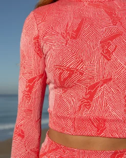 Palomar Crop Top Rashguard - Sunrise Glide